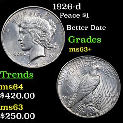 1926-d Peace Dollar $1 Grades Select+ Unc