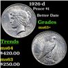 Image 1 : 1926-d Peace Dollar $1 Grades Select+ Unc