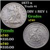 Image 1 : 1877-s Trade Dollar $1 Grades xf