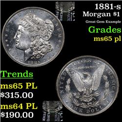 1881-s Morgan Dollar $1 Grades GEM Unc PL