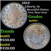 Image 1 : 1912 Liberty Nickel 5c Grades Choice+ Unc