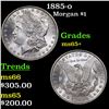 Image 1 : 1885-o Morgan Dollar $1 Grades GEM+ Unc