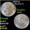 Image 1 : 1897-p Morgan Dollar $1 Grades Select+ Unc