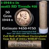 Image 1 : ***Auction Highlight*** Uncirculated 1c orig shotgun roll, 1944-s  In Old Brinks wrapper  (fc)