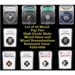 10 High Graded Top Tier Slabed Coins