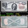 Image 1 : *** RARE 1880 Lg size $1 Legal Tender note, red seal, blue serial number Grades