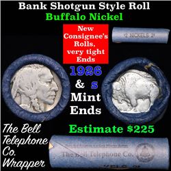 Buffalo Nickel Shotgun Roll in Old Bank Style 'Bell Telephone'  Wrapper 1926& s Mint Ends