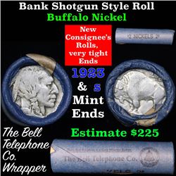 Buffalo Nickel Shotgun Roll in Old Bank Style 'Bell Telephone'  Wrapper 1923 & s Mint Ends