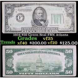 1934 $50 Green Seal FRN Atlanta Grades