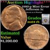 Image 1 : ***Auction Highlight*** PCGS 1980-p Mint Error Jefferson Nickel 5c Graded ms64 rb By PCGS (fc)
