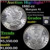 Image 1 : ***Auction Highlight*** 1881-cc Morgan Dollar $1 Graded GEM++ Unc By USCG (fc)