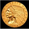 Image 2 : ***Auction Highlight*** 1912-p Gold Indian Quarter Eagle $2 1/2 Graded Choice Unc By USCG (fc)