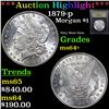 Image 1 : ***Auction Highlight*** 1879-p Morgan Dollar $1 Graded Choice+ Unc By USCG (fc)