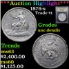 Image 1 : ***Auction Highlight*** 1876-s Trade Dollar $1 Graded Unc Details By USCG (fc)