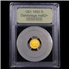Image 4 : ***Auction Highlight*** 1852 D Dahlonega Gold Dollar $1 Graded Select Unc By USCG (fc)