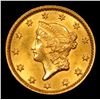 Image 2 : ***Auction Highlight*** 1854 TYPE 1 Gold Dollar $1 Graded GEM+ Unc By USCG (fc)