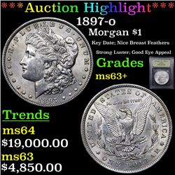 ***Auction Highlight*** 1897-o Morgan Dollar $1 Graded Select+ Unc By USCG (fc)