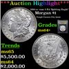 Image 1 : ***Auction Highlight*** 1891-cc vam 3 R4 'Spitting Eagle' Morgan Dollar $1 Graded Choice+ Unc By USC