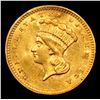 Image 2 : ***Auction Highlight*** 1856 SLANTED 5 Type 3 Gold Dollar $1 Grades Select+ Unc (fc)