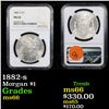 Image 1 : NGC 1882-s Morgan Dollar $1 Graded ms66 By NGC
