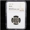 Image 2 : NGC 1937-p Buffalo Nickel 5c Graded ms64 By NGC
