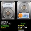 Image 1 : PCGS 1899-p Barber Dime 10c Graded ms63 By PCGS