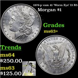 1879-p vam 41 'Worm Eye' I3 R5 Morgan Dollar $1 Grades Select+ Unc