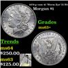 Image 1 : 1879-p vam 41 'Worm Eye' I3 R5 Morgan Dollar $1 Grades Select+ Unc