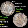 Image 1 : 1912 Liberty Nickel 5c Grades Select Unc