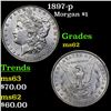 Image 1 : 1897-p Morgan Dollar $1 Grades Select Unc