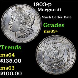 1903-p Morgan Dollar $1 Grades Select+ Unc