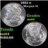 Image 1 : 1881-o Morgan Dollar $1 Grades Choice Unc