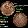 Image 1 : 1863 Union For Ever Washington Mounted Civil War Token 1c Grades Choice AU/BU Slider