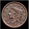 Image 2 : 1838 Coronet Head Large Cent 1c Grades Choice AU