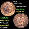 Image 1 : 1901 Indian Cent 1c Grades Choice+ Unc RB