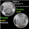 Image 1 : 1904-o Morgan Dollar $1 Grades GEM Unc