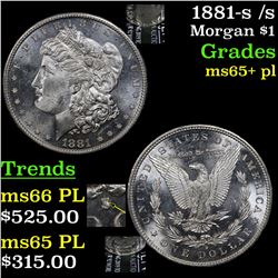 1881-s /s Morgan Dollar $1 Grades GEM+ PL