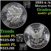 Image 1 : 1881-s /s Morgan Dollar $1 Grades GEM+ PL
