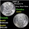 Image 1 : 1887-p Morgan Dollar $1 Grades Choice+ Unc
