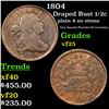 Image 1 : 1804 Draped Bust Half Cent 1/2c Grades vf+