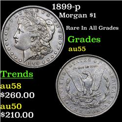 1899-p Morgan Dollar $1 Grades Choice AU