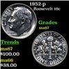 Image 1 : 1952-p Roosevelt Dime 10c Grades GEM++ Unc