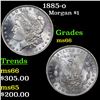 Image 1 : 1885-o Morgan Dollar $1 Grades GEM+ Unc