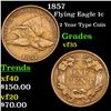 Image 1 : 1857 Flying Eagle Cent 1c Grades vf++