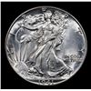 Image 2 : 1941-p Walking Liberty Half Dollar 50c Grades Choice+ Unc
