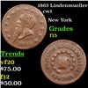 Image 1 : 1863 Lindenmueller Civil War Token 1c Grades f+