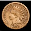 Image 2 : 1863 Indian Cent 1c Grades f+