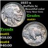 Image 1 : 1937-s Buffalo Nickel 5c Grades Choice+ Unc