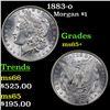 Image 1 : 1883-o Morgan Dollar $1 Grades GEM+ Unc