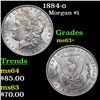 Image 1 : 1884-o Morgan Dollar $1 Grades Select+ Unc
